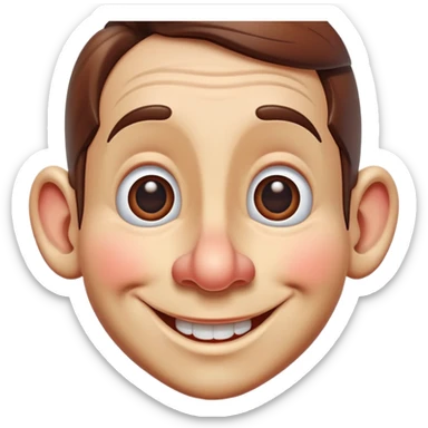 Pinocchio with a big nose sticker