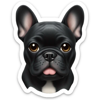 black french bulldog  sticker