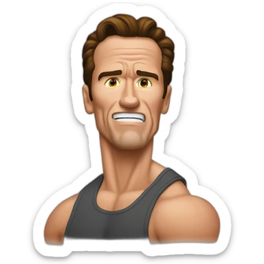 arnold schwarzenegger doing shia labeouf just do it pose sticker