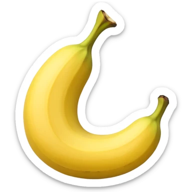 Half-Peeled banana sticker