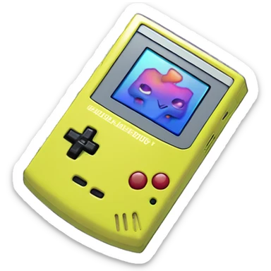 Iridescent Gameboy colour playing pokemon sticker