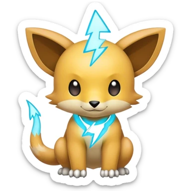 Cute animal hybrid Fakemon full body, electric type sticker