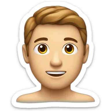 brauner Junge der seinen Kopf im Schwimmbecken verletzt hat sticker