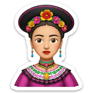 Frida Kahlo with mariachi sticker