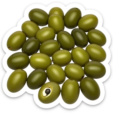 just black and green olives cut sticker