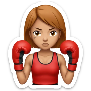 famale boxer sticker