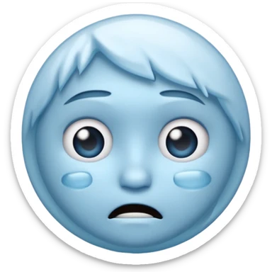  frozen distraught iOS emoji generic round sticker