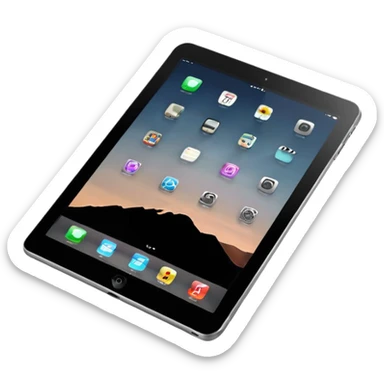 modern ipad with black screen sticker