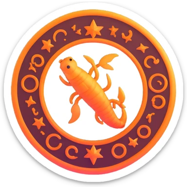 "A minimalistic glowing zodiac symbol ♓, centered on a dark cosmic background, symbol color #00d9ff, clean design, modern and luminous" sticker