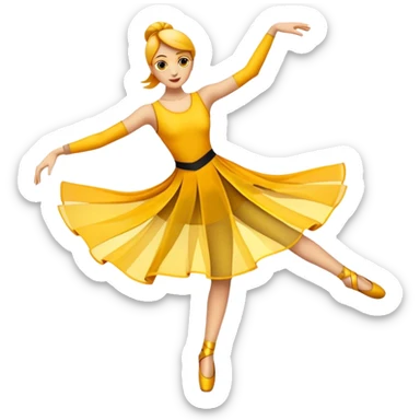 Humanless emoji for Contemporary Dance: bright modern clothing, abstract shapes, movement lines, and stage lighting with spotlights. The icon should convey the expressive and dynamic nature of contemporary dance, focusing on style and energy. Transparent background. sticker