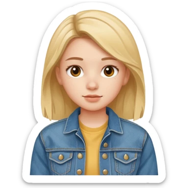 Tête jolie femme ado Real  sticker