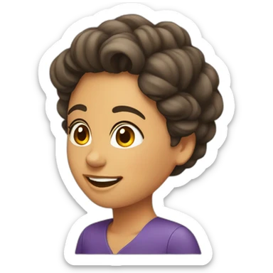 Mujer feliz de perfil sticker