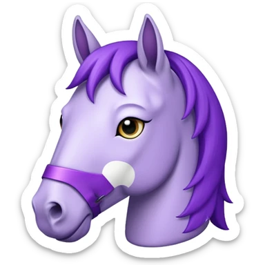 Purple horse wearing white t-shirt

 sticker