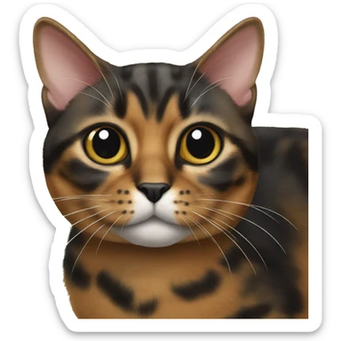 Realistic tortie cat sticker