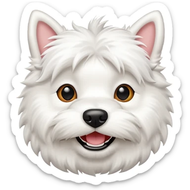 West highland terrier smiling sticker