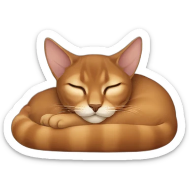 Abyssinian cat sleeping sticker