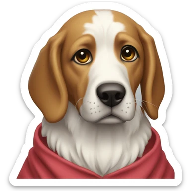 Perro sorprendido muñeco sticker