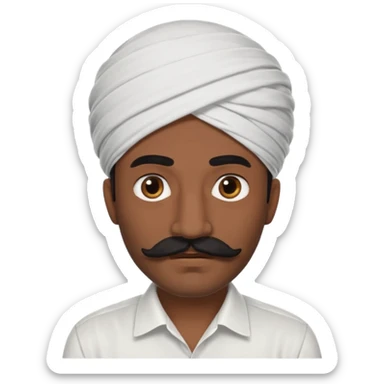 mustache middle east man,Big black mustache. sticker