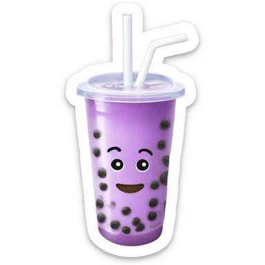 taro purple bubble tea  sticker