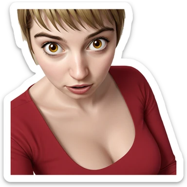 realistic portrait of a girl sticker