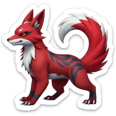 Zoroark-Zangoose-Litten-hybrid-creature sticker