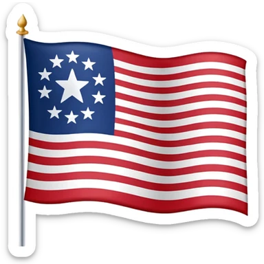 Create the Betsy Ross Flag of the US sticker