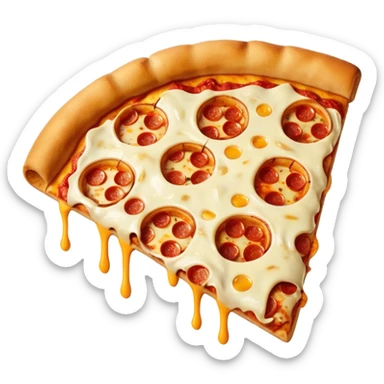Destroyed pizza sticker