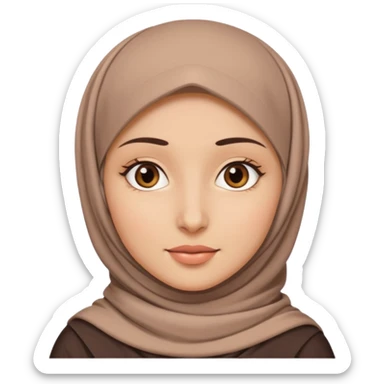 hijab woman with neutral face sticker