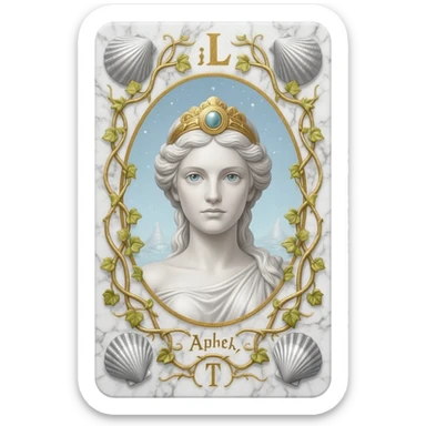 tarot lenormand cards deck from the back side goddess aphrodite inspired sticker