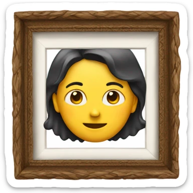 Person in a picture frame sticker