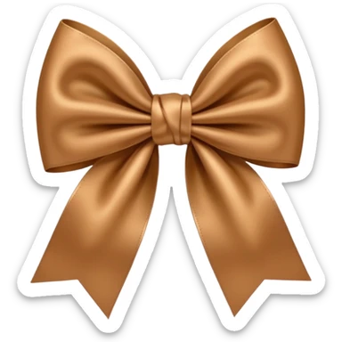 light brown bow sticker