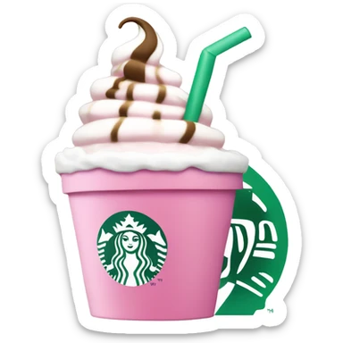 pink starbucks cup with wipcream sticker