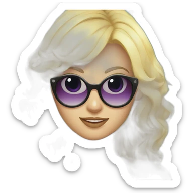 hot catgirl blonde swim suit sticker