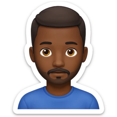 dark skinned boy with facial hairemoji sticker