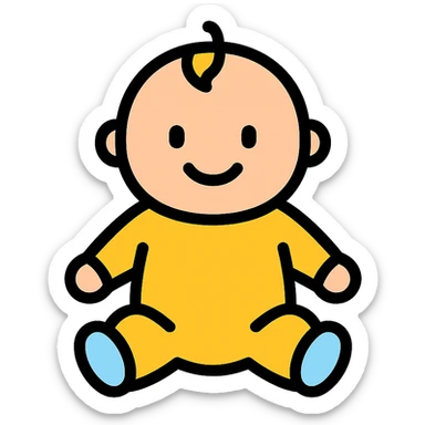 colored icon of a baby sticker