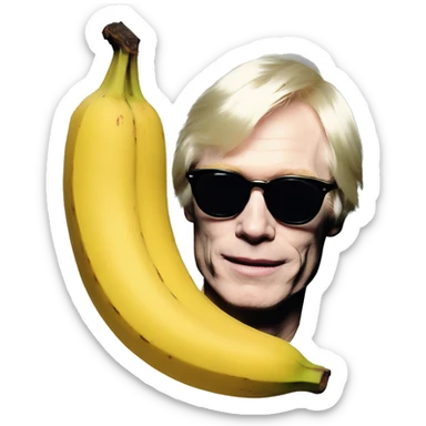 Andy Warhol banan sticker