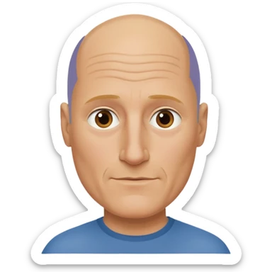 woody harrelson bald sticker