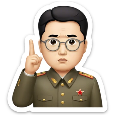 Dear leader Kim Jung Il directs you in his movie sticker
