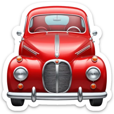 Illustrate a classic vintage car with chrome details & round headlights. sticker