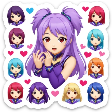 Make stikers about kisara in anime engage kiss sticker