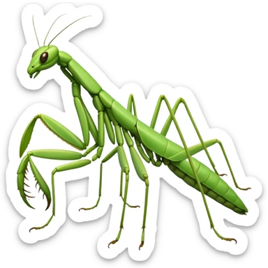 Praying mantis sticker