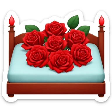 Roses on bed sticker