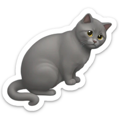 Chat qui nage sticker