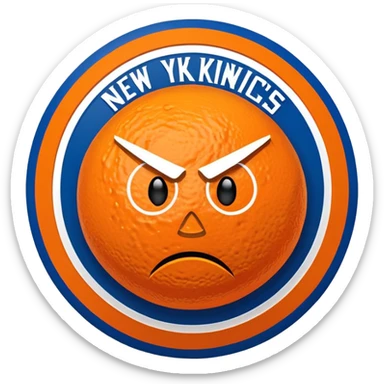 Frown icon new york knicks sticker