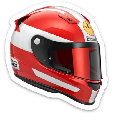 f1 helmet from side, with f1 logo sticker