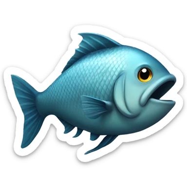 Fish with fin sticker