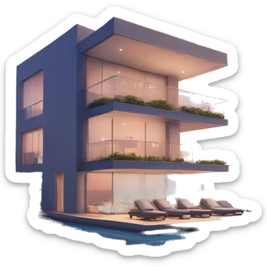 Penthouse with infinity pool sticker