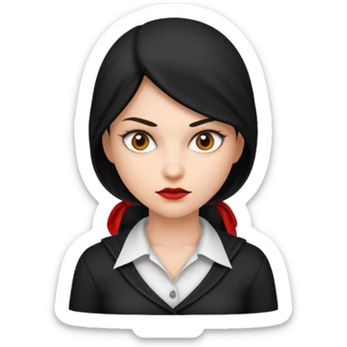 woman thief white shirt sticker