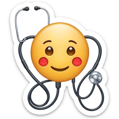 checkmark formed by a stethoscope sticker