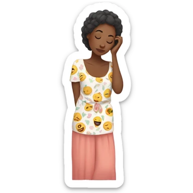 Tired mom wearing mumu  sticker